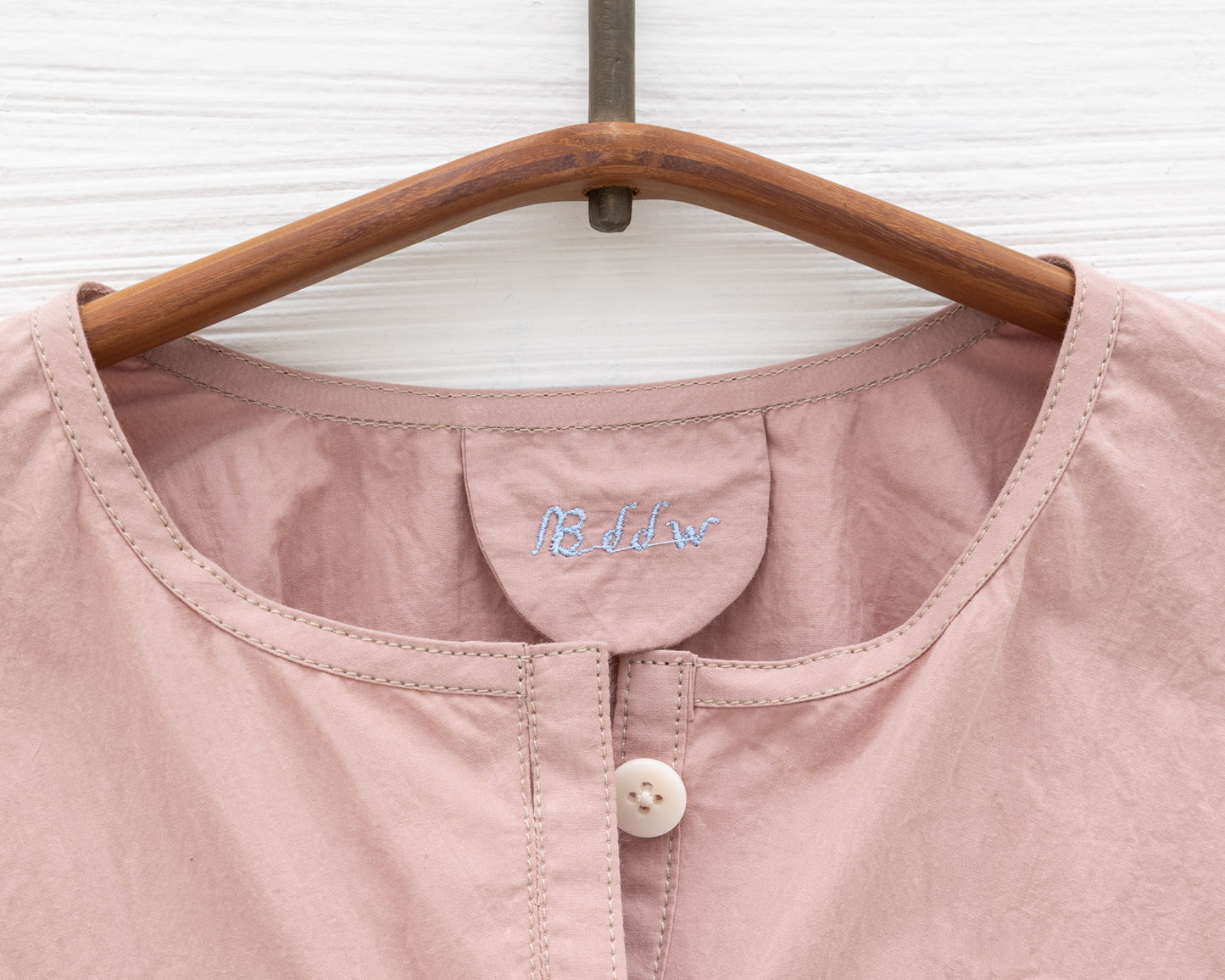 FULL BUTTON BELL SLEEVE DRESS IN PINK