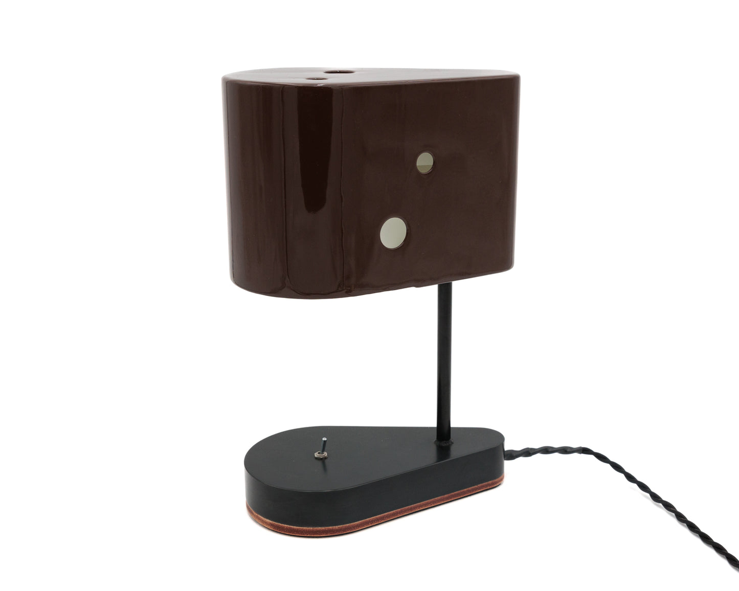 CONCIERGE LAMP - BROWN BRUSH PAINTED BILLET STEEL
