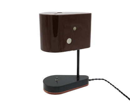 CONCIERGE LAMP - BROWN BRUSH PAINTED BILLET STEEL