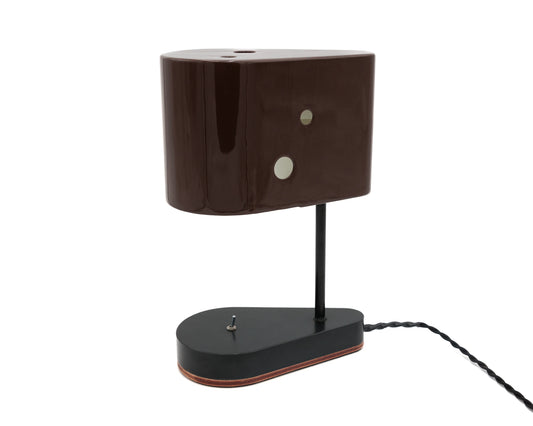 CONCIERGE LAMP - BROWN BRUSH PAINTED BILLET STEEL