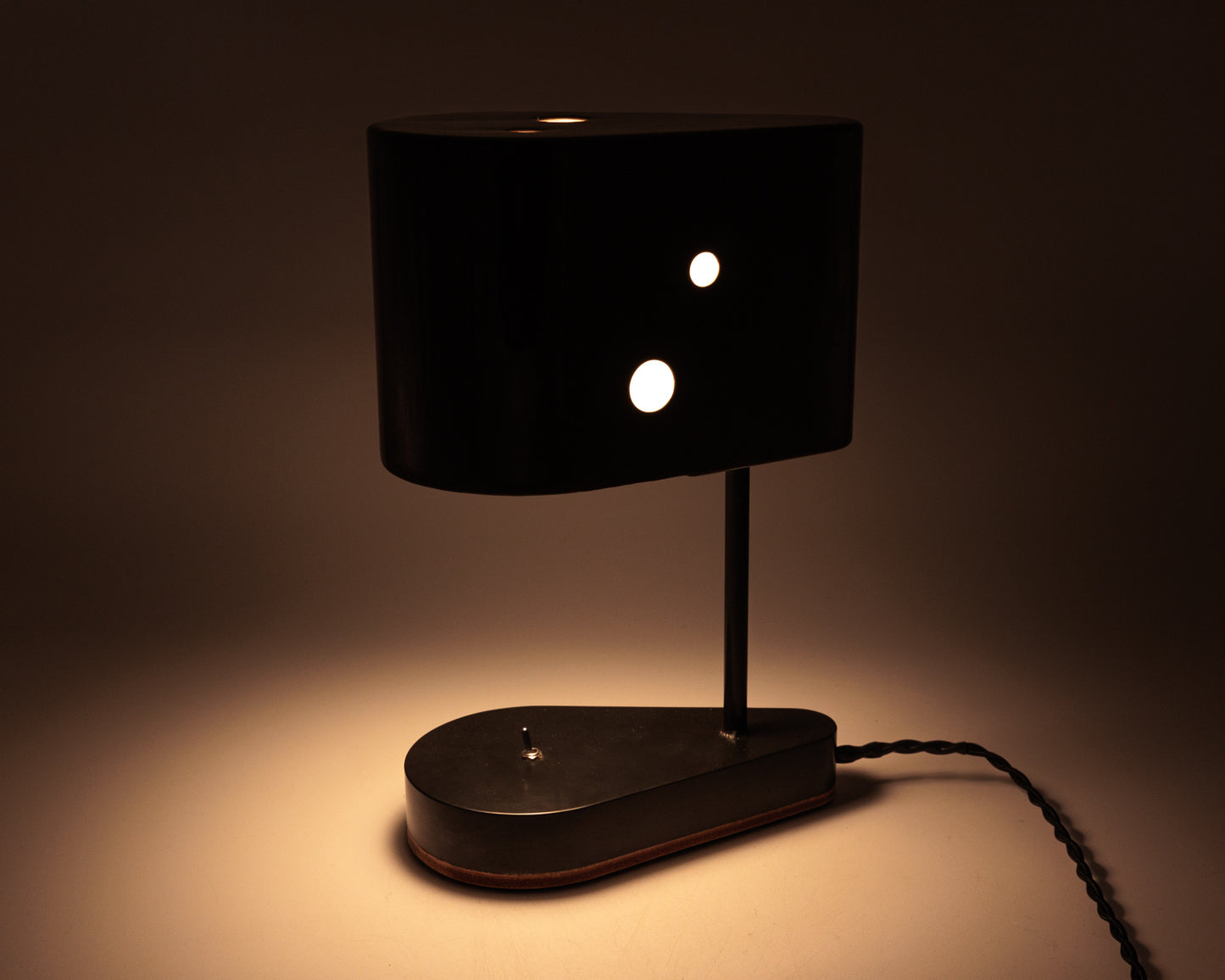 CONCIERGE LAMP - BROWN BRUSH PAINTED BILLET STEEL