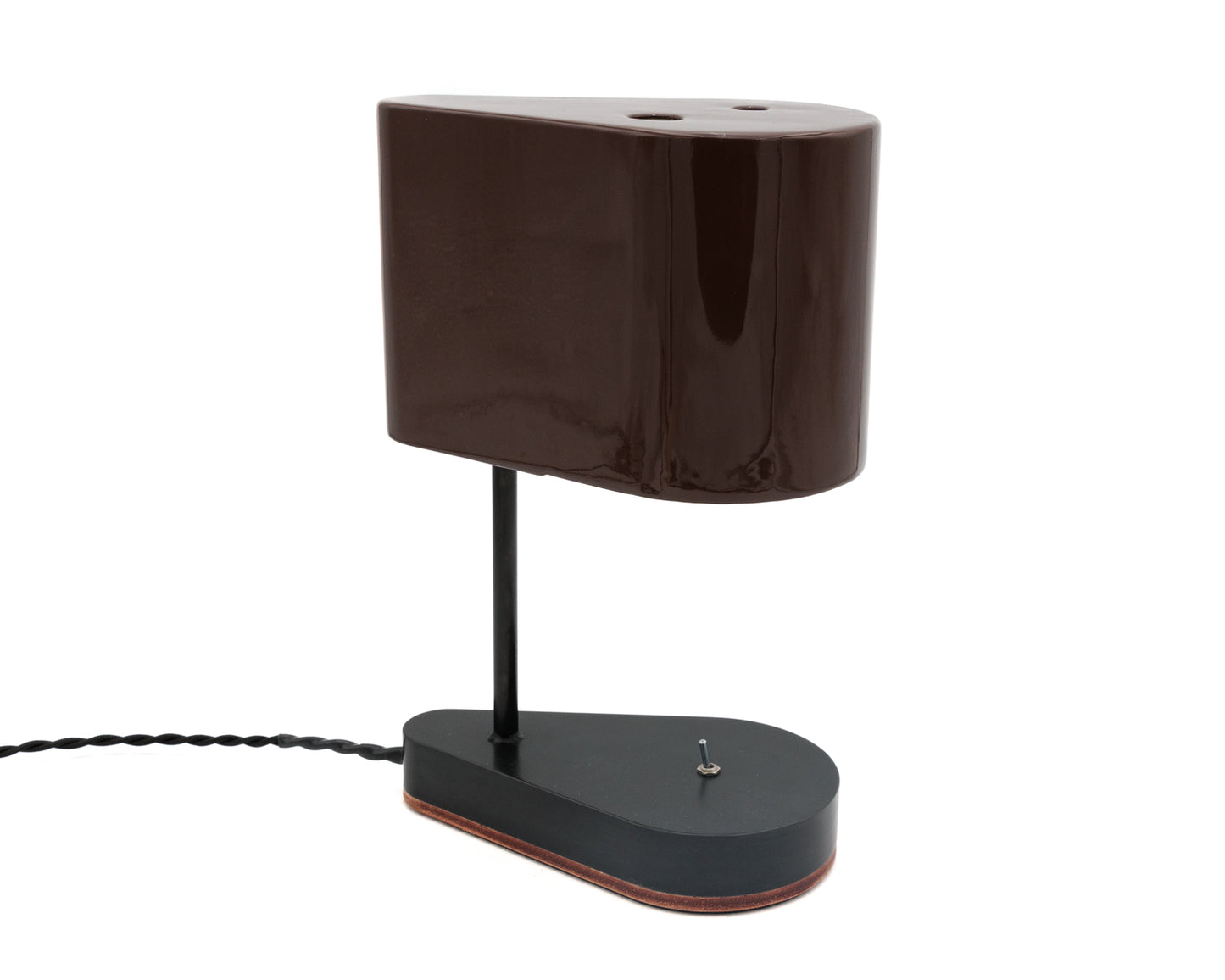 CONCIERGE LAMP - BROWN BRUSH PAINTED BILLET STEEL