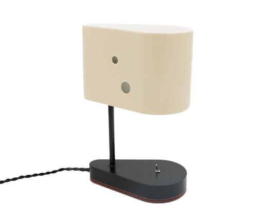 CONCIERGE LAMP - CREAM BRUSH PAINTED BILLET STEEL
