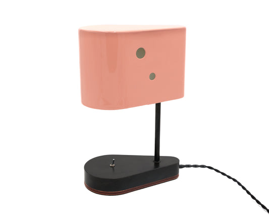 CONCIERGE LAMP - PINK BRUSH PAINTED BILLET STEEL