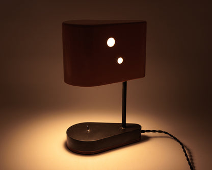 CONCIERGE LAMP - PINK BRUSH PAINTED BILLET STEEL