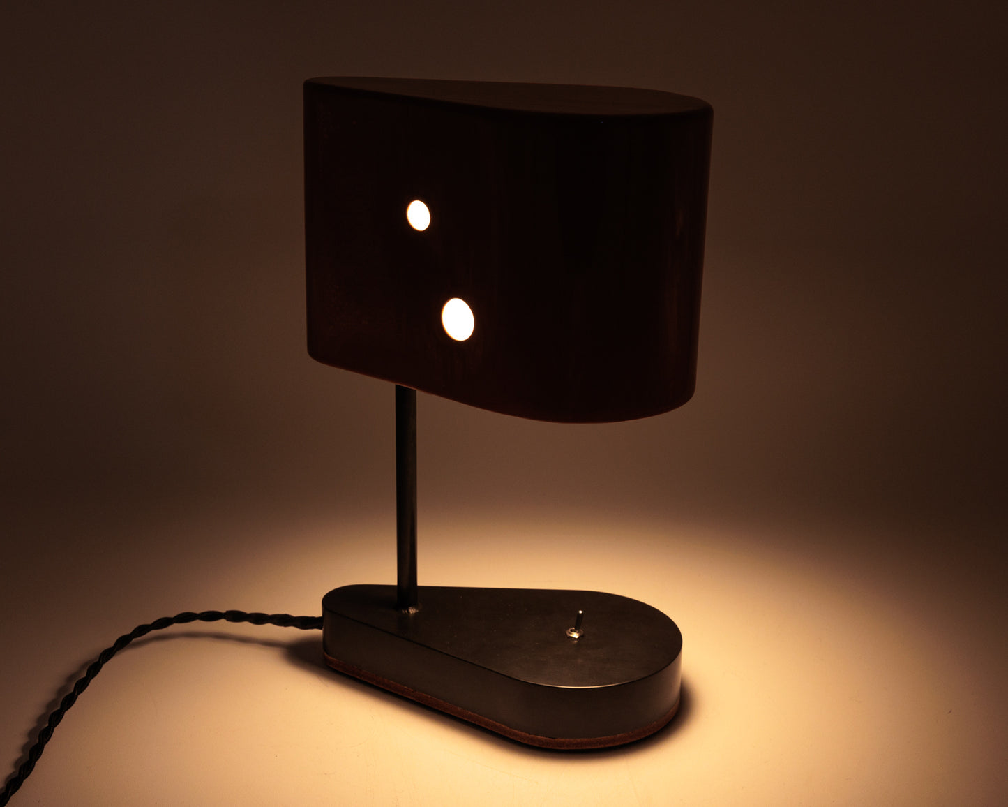 CONCIERGE LAMP - RED BRUSH PAINTED BILLET STEEL