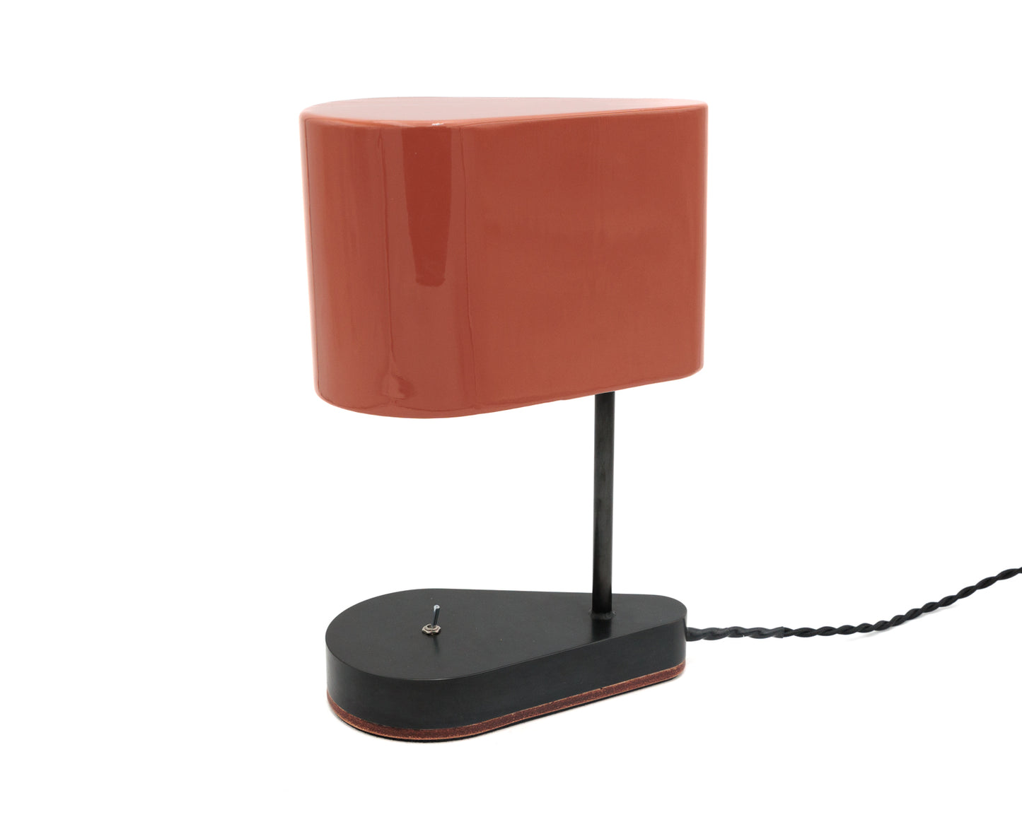 CONCIERGE LAMP - RED BRUSH PAINTED BILLET STEEL