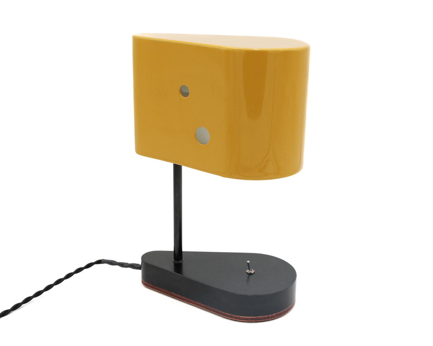 CONCIERGE LAMP - YELLOW BRUSH PAINTED BILLET STEEL