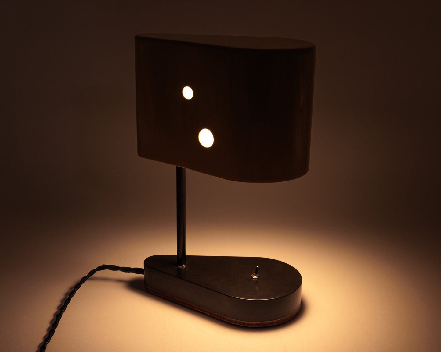CONCIERGE LAMP - YELLOW BRUSH PAINTED BILLET STEEL