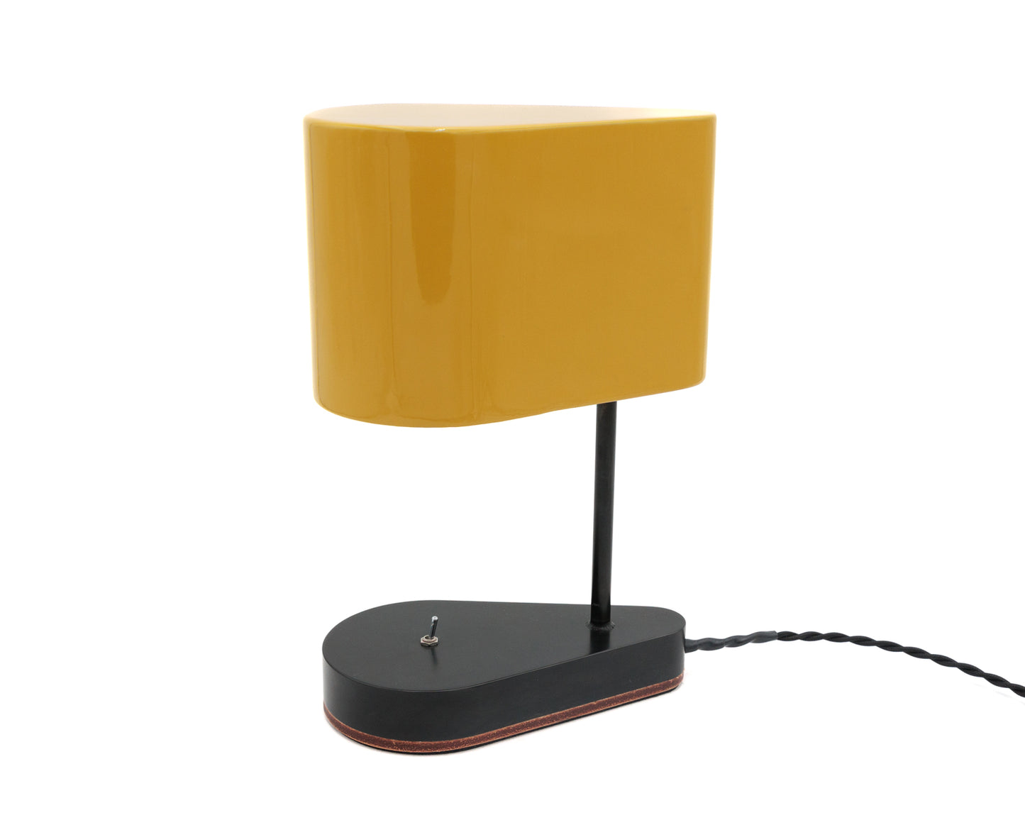 CONCIERGE LAMP - YELLOW BRUSH PAINTED BILLET STEEL