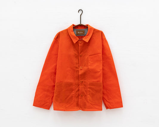 BDDW CHORE COAT - ORANGE WAXED COTTON