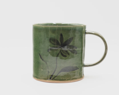 HAND-PAINTED CERAMIC COFFEE MUG - #5248