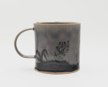 HAND-PAINTED CERAMIC COFFEE MUG - #5230