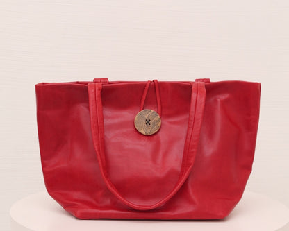 LEATHER PURSE WITH CERAMIC BUTTON (ED. 7/7)