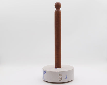 HAND-PAINTED CERAMIC PAPER TOWEL HOLDER - #61