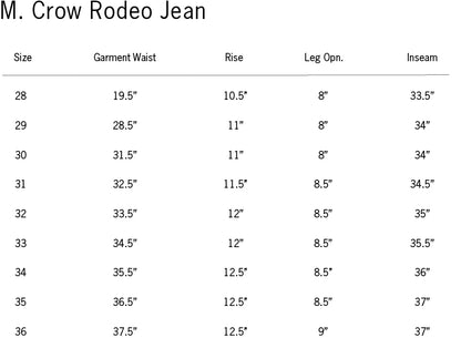 M. CROW RODEO JEAN
